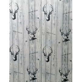 Zerenfy Vintage Deer Wood Wallpaper, Self Adhesive Peel and Stick Wall Contact Paper Roll Removable Decorative Covering Room Decoration Countertops Renovate Old Furniture Classroom 17.71" X 118"