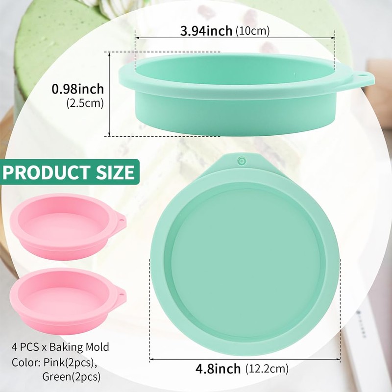 4Pcs Air Fryer Egg Mold, Silicone Egg Bites Molds for