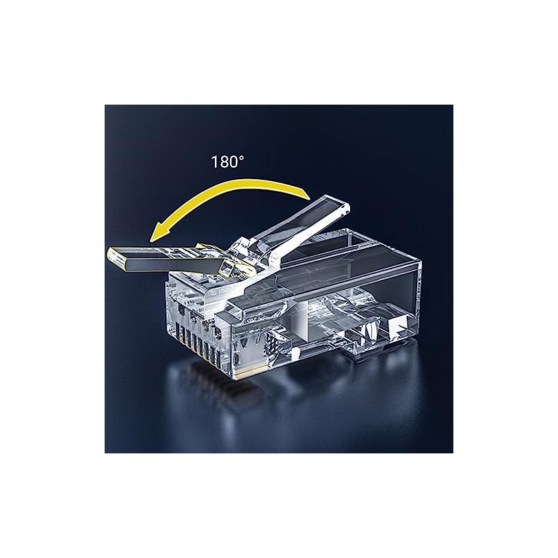 RJ45 Cat6 conectores de paso RJ45 modulares para cables UTP