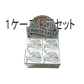 HEM Incense Cone White Sage 1 Case (1 box of 10 tablets x 12 boxes)