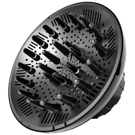 Difusor para Cabello Rizado,Resistente al Calor,Ventilación Uniforme,Secado Rápido,Reduce Frizz,Sin Instalación,Apto para la mayoría de secadoras para rizos,Negro
