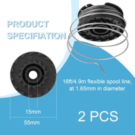 YIAJIA 2 Pcs Strimmer Spool and Strimmer Wire for for Bosch ART 23 SL 26 SL Grass Trimmer F016800569 F016800385 - Strimmer Spool Grass Trimmer Spool Replacement