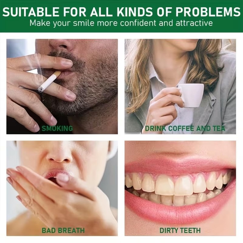 2PCS Miswak Tooth Powder, Oral Care, Herbal Whitening Toothpaste, Supports