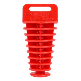 Exhaust Plug Qiilu Wash Plug Rubber Motorcycle Silencer Plug Red 98 mm for Most 2-Stroke/4-Stroke Motorcycle ATV Quad