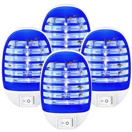 2026 Upgraded Indoor Bug Zapper Plug in Powerful UV Fly Zapper Indoor & Mosquito Zapper Indoor Home - Safe, Odorless Flying Insect Trap for Bedroom, Kitchen, Office & Baby Room,4 Pack