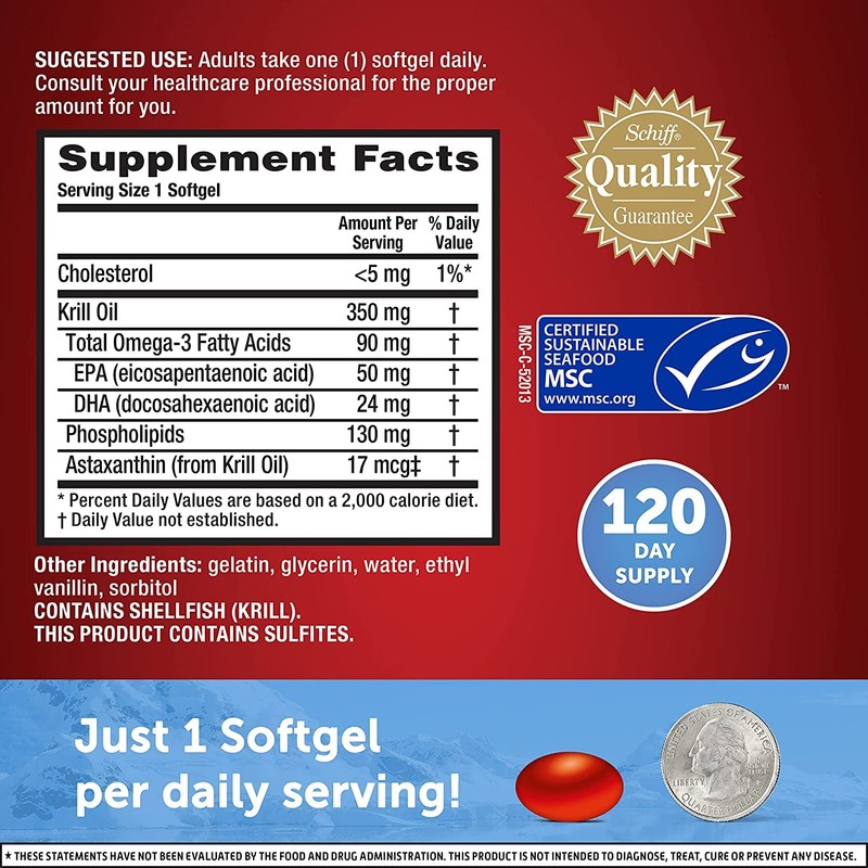 MegaRed Krill Oil 350mg Omega 3 Supplement with EPA, DHA,