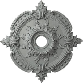 Ekena Millwork CM28BE Benson Classic Ceiling Medallion, 28 3/8"OD x 3 3/4"ID x 1 5/8"P, Factory Primed