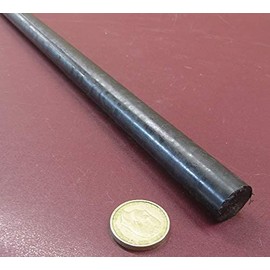 Black Nylon Extruded Round Rod .750" (3/4") x 5 Ft Length 2 pcs 10 Feet