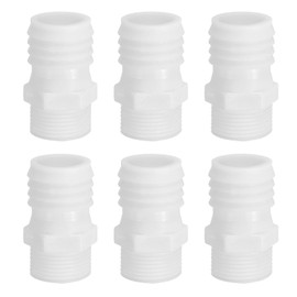 PATIKIL 6 Pack Plastic Hose Barb Reducer Fitting, 1" Barb x G3/4" Male Thread Adapter Connector Pipe Fitting Union for Gas Liquid Air Line Tubing Pipe