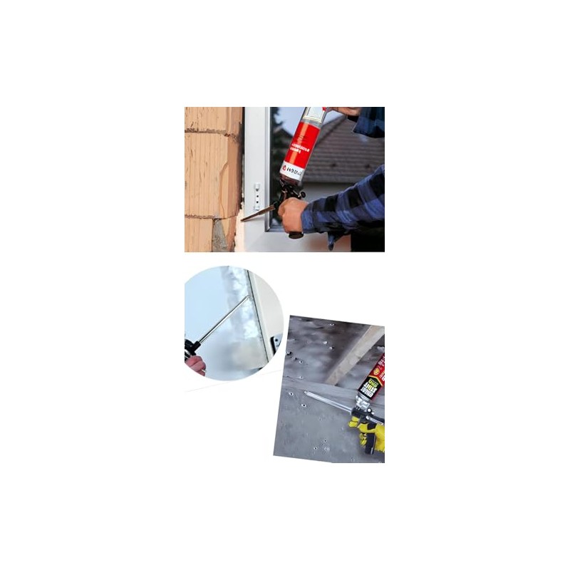 Polyurethane Foam Gun with Ergonomic Rubberized Handle – Zinc Alloy