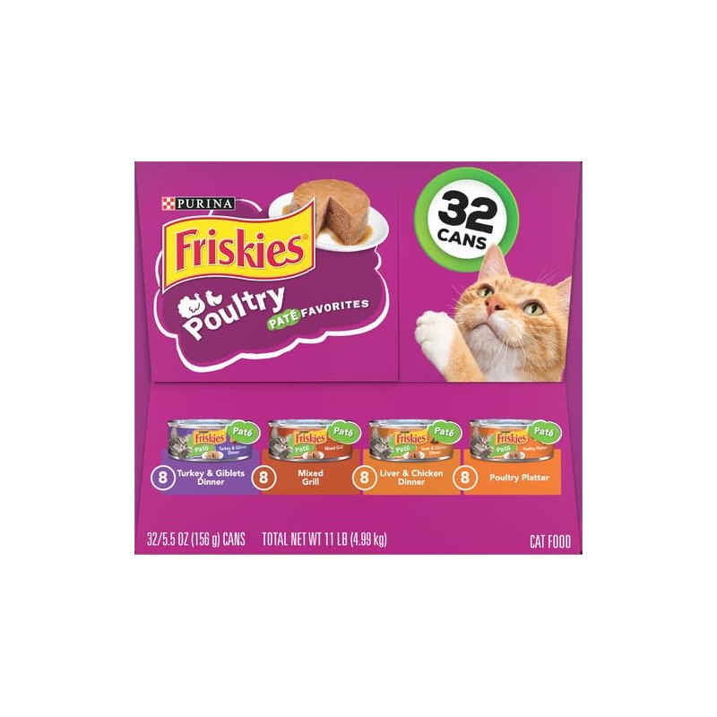 Purina Friskies. Classic Pate - Comida para Gatos, Paquete Variado,