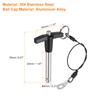 sourcing map 2Pcs T Handle Lock Pins, 8mm x 40mm