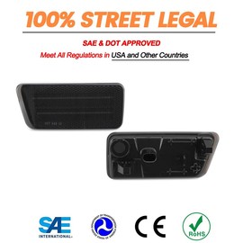 For 2021-2024 Ford Bronco Sport Rear Bumper LED Side Marker Lights,Smoked Red Turn Signal Lights,FO2860113, M1PZ 15A101 A, M1PZ15A101A, FO853705, FO2861113