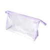 LIFKOME Purple Transparent Cosmetic Organizer Bag Portable Travel Toiletry Pouch