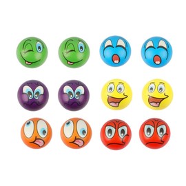 Face Stress Balls 24Pack 2.5" Mini Foam World Map Squeeze Stress Balls Planet Earth Stress Relief Ball Party Favor Balls to Release Stress for Adults Anxiety Relief Hand Therapy (Face 24PCS)