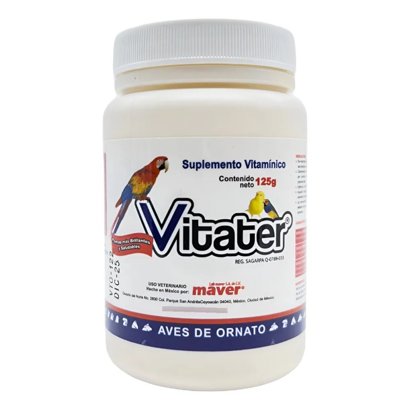 Vitater 125g - Suplemento Vitaminas Para Aves De Ornato