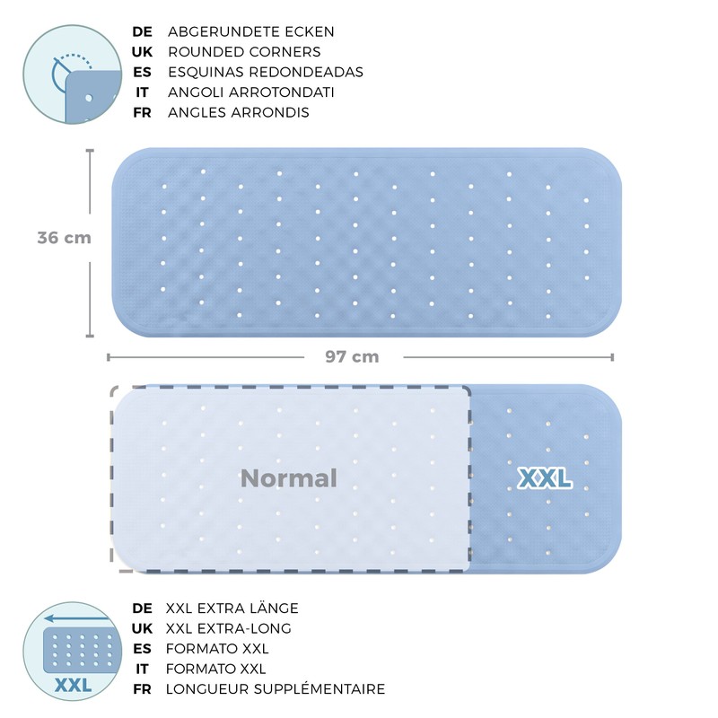 Pumpko® Non-Slip Bath Mat Made of Natural Rubber | 36