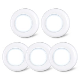 STAR-SPANGLED 2.8” LED Puck Lights Under Cabinet AAA Battery, 5 Pack White