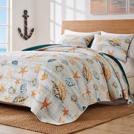 Greenland Home Kona Coastal Paradise Quil Set, 2-Piece Twin/XL, Ocean