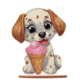 SHEGZHUC Diamond Painting Ornaments Dog Diamond Painting Ornaments Diamond Painting Art Embroidery Cross Stitch Gift Diamond Painting Table Decoration || Diamond Painting Dog Ice Cream