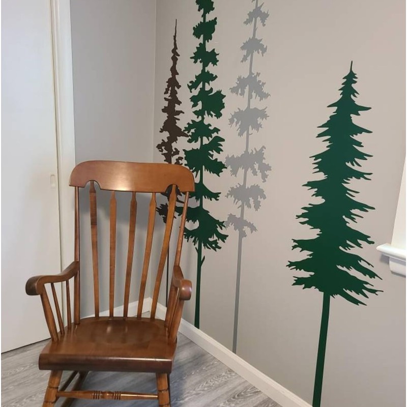 Large Pine Tree Stencils for Painting on Wood Fence Giant