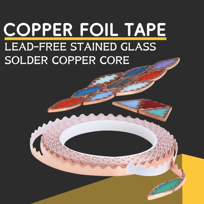 Poeeytnek® Professional Scalloped Copper Tape - 7/32" & 5/16 Asymmetric