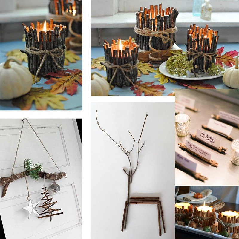 LAZACA Wooden Sticks Crafts Twigs for Crafting Natural Wood Unfinished