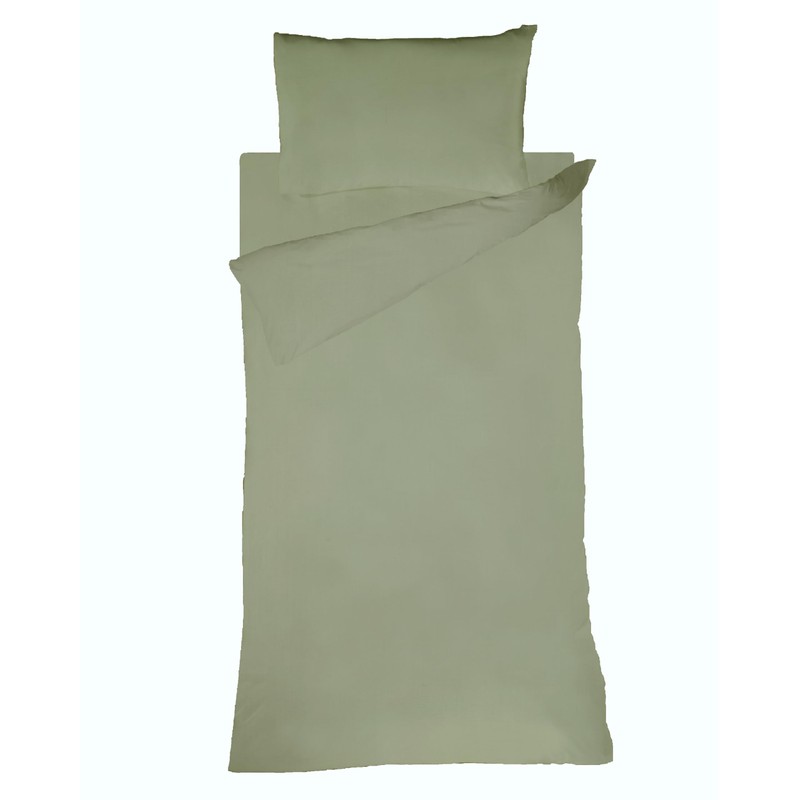 Bianca Plain Dyed Military Green Bed Sheet Set 90 cm
