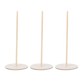 WINOMO 3pcs Wooden Donuts Stand Wood Donut Bar Wooden Donut Bagels Display Stand Holder Bamboo Dessert Bar for Wedding Birthday Treat Parties