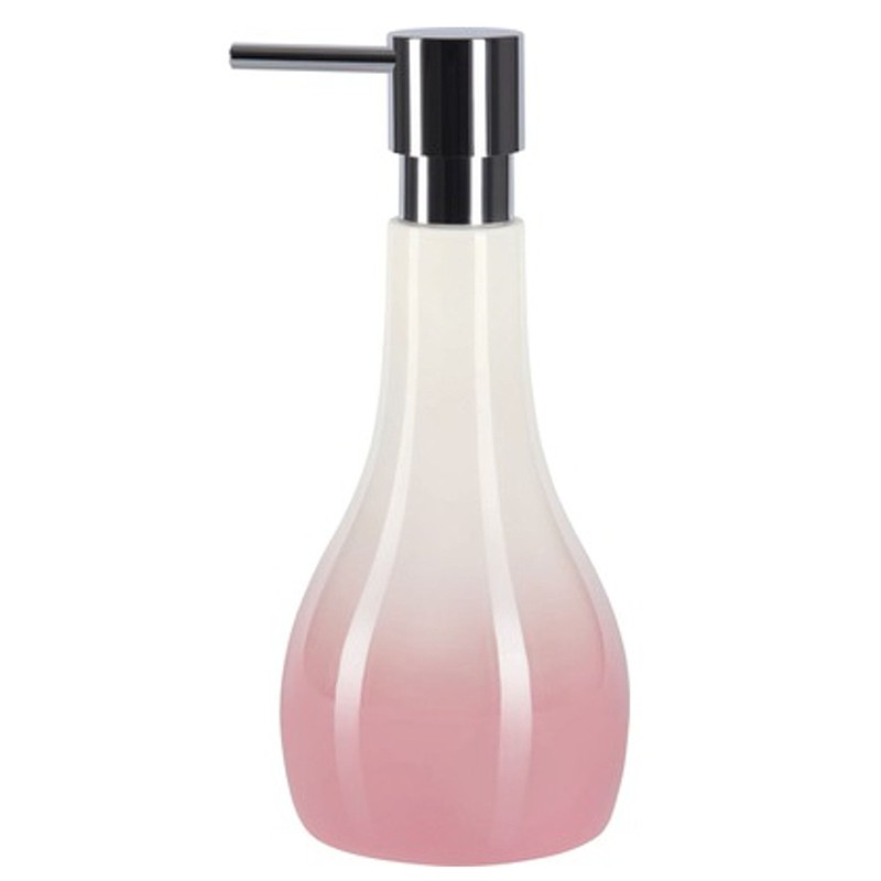Spirella Bali Gradient Soap Dispenser, Stone Rose/White, 9x9x20 cm