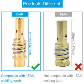 EATBALE MB15 15AK Nozzles Contact Tips Holders MIG Welder Consumable, Contact Tip 1.0mm M6, Tips Holder Difuser, Nozzles, Welding Gun Accessories for MB15 15AK MIG/MAG Welding Torch (13Pcs)