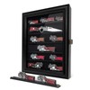 ASmileIndeep Pocket Knife Display Case, 6 Rows Knives Box Cabinet