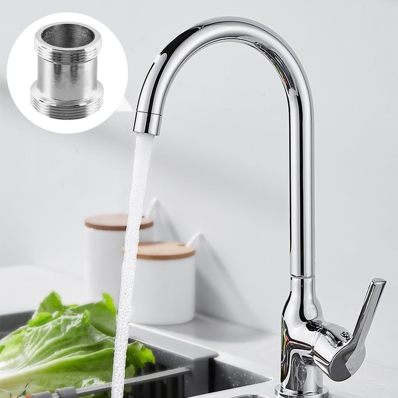 2 pcs Faucet Adapter Kit, Copper M22 to M24 Male