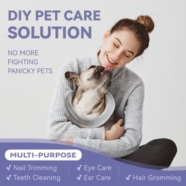 Loflaze Dog Grooming Hammock Harness for Dogs & Cats with Pet Nail Clipper Trimmer - Cat Hanger Sling for Trimming Clipping Nails- Dog Hammock Restraint Bag for Small Medium Large Dog （ Grey M ）