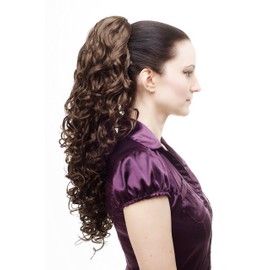 WIG ME UP - N310-8 Hairpiece ponytail extension very long massive volume voluminous curly amazing curls kinks middle brown 23inch