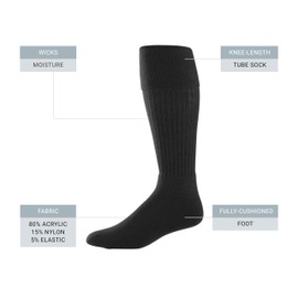 Augusta Sportswear Standard Soccer Socks, Black, Large