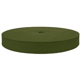 Country Brook Design 1 Inch Berry Compliant Camo 483 Olive Green Heavy Cotton Webbing Closeout, 10 Yards