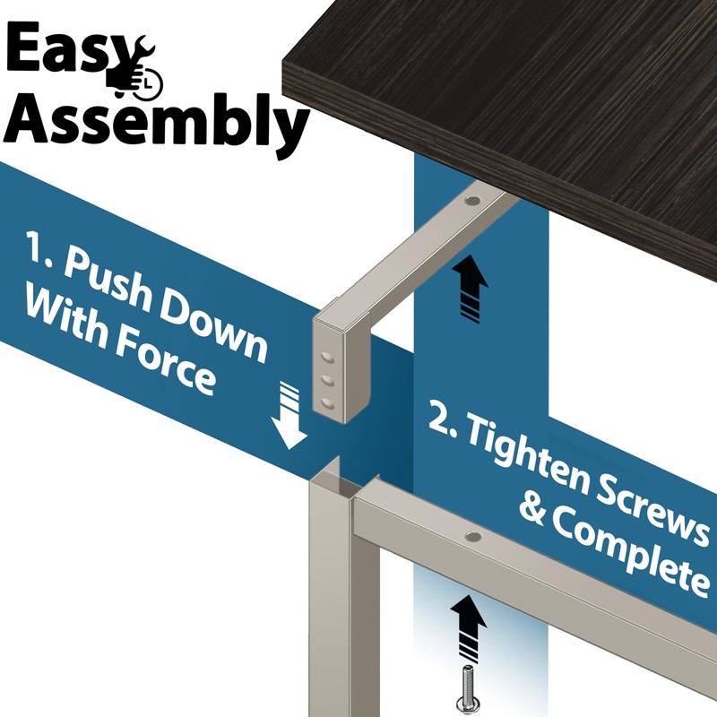 SHW Mission 48-Inch Home Office Computer Desk, Espresso