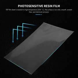 Laiaouay 3Pcs FEP Release Film 200X140X0.15 mm for UV 3D Printers, LCD Resin, with 1Pc Replacement Plastic Spatula