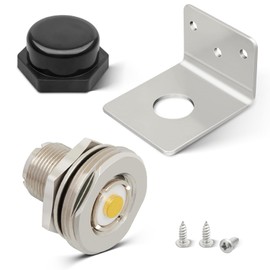 Anina NMO Connector NMO to UHF PL259 Coax Adapter with L Shape Antenna Bracket and Antenna Cover NMO Antenna Mount Cap for VHF/UHF/Ham Radio Mobile Dual Band Antenna 5/8 Inch Mounting Hole