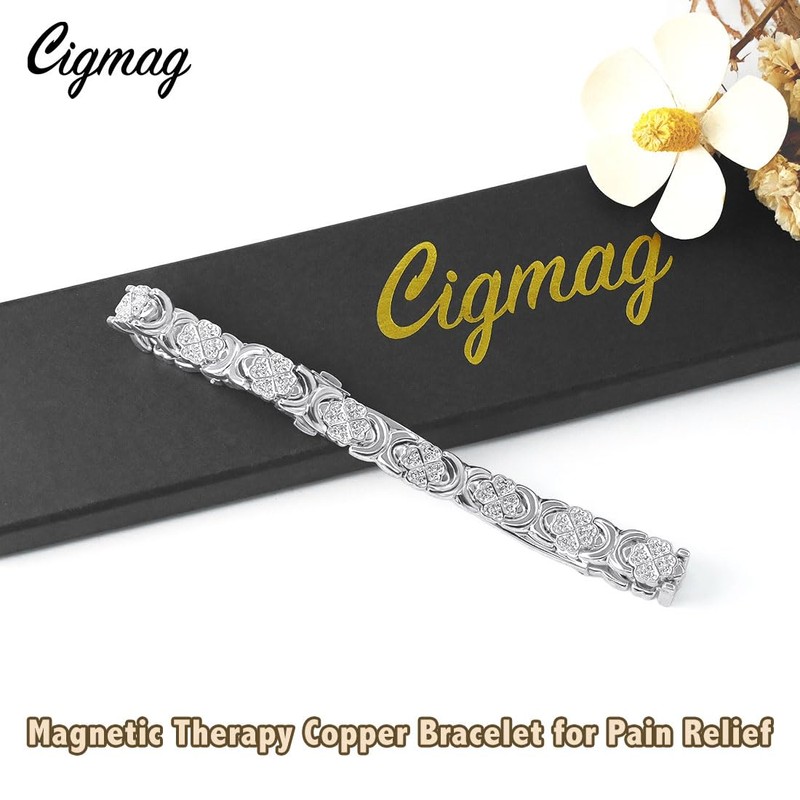 Cigmag Copper Bracelets for Women Magnetic Strength 3800 Gauss Pure