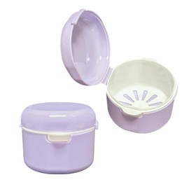AkayaAccent Denture Case, Mouthpiece, Mesh Included, Storage Case, Hygienic Denture Container (Purple)
