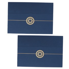 Operitacx 2 Stück Ehren urkunde dokumentenmappe mappen aktenmappe schnell hefter ordnee Kasse Urkundenumschlag Karte leer briefumschläge Papierzertifikatsinhaber Diplom-Cover Papierstau Blue