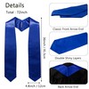 GraduationMall 24 Pieces 72 Inch Plain Graduation Stole Bulk Sublimation