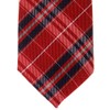 Retreez Stylish Plaid Checkered Woven Microfiber Skinny Tie - Red