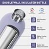 Small Water Bottle 12oz with Clip, Double Wall Stainless Steel