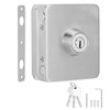 Square Single Glass Door Lock Latch Stainless Iron Office Security