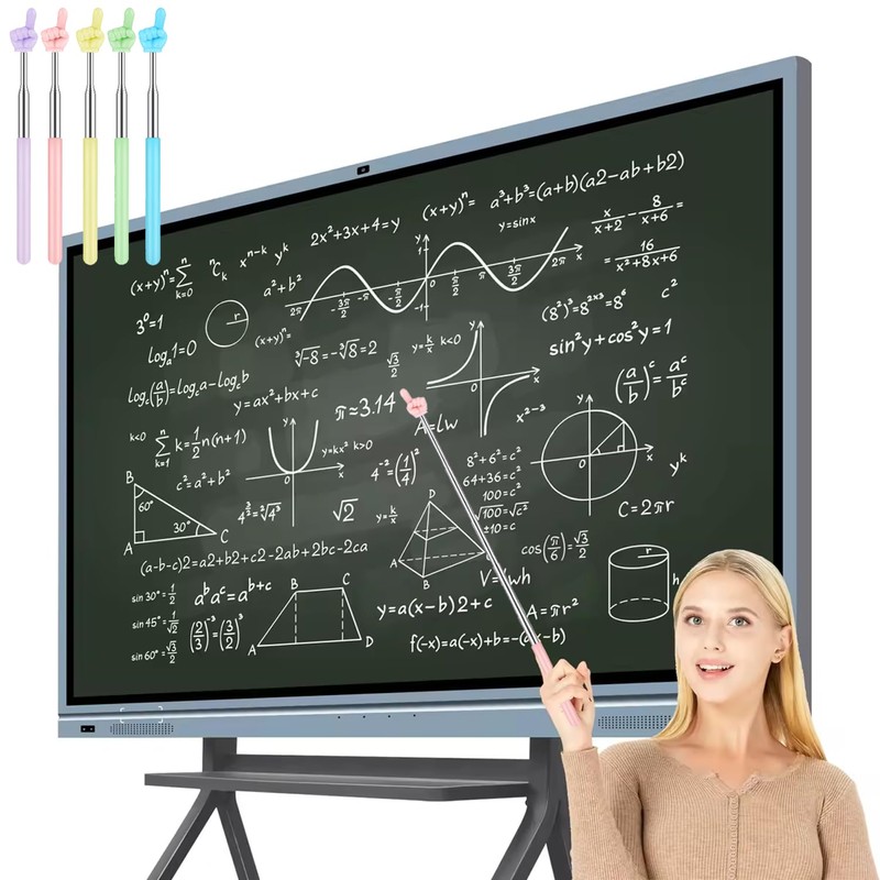 Quasarion Instruction Stick, Teacher Pointer, Set of 5, Extendable, Directional