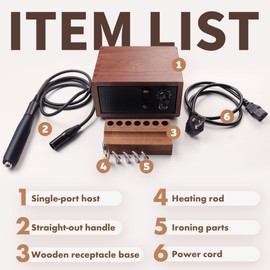 Onesince Electric Leather Creaser Machine,Leather Edge Creaser Tool with 4 Tips, Heated Leather Edge Ceraser