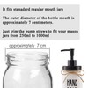 Onsogi Regular Mouth Plastic Mason Jar Soap Dispenser Pumps and